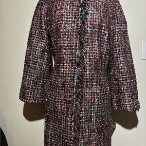 Women's Multicolor Tweed Coat